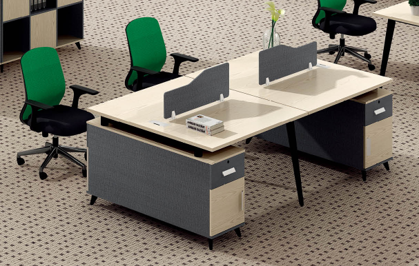 四人位办公桌 现代风格 开放式 办公桌 职员桌 2400*1200*750